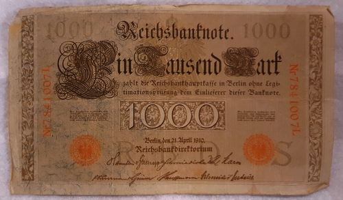 German money from World War 1